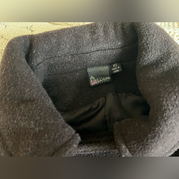 Volcom wool blend coat, size XS, deep brown - Picture 3 of 5